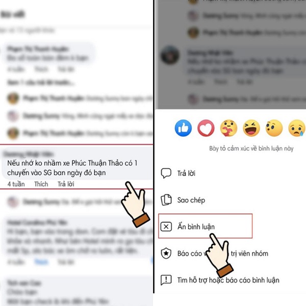 ẩn comment facebook cá nhân 