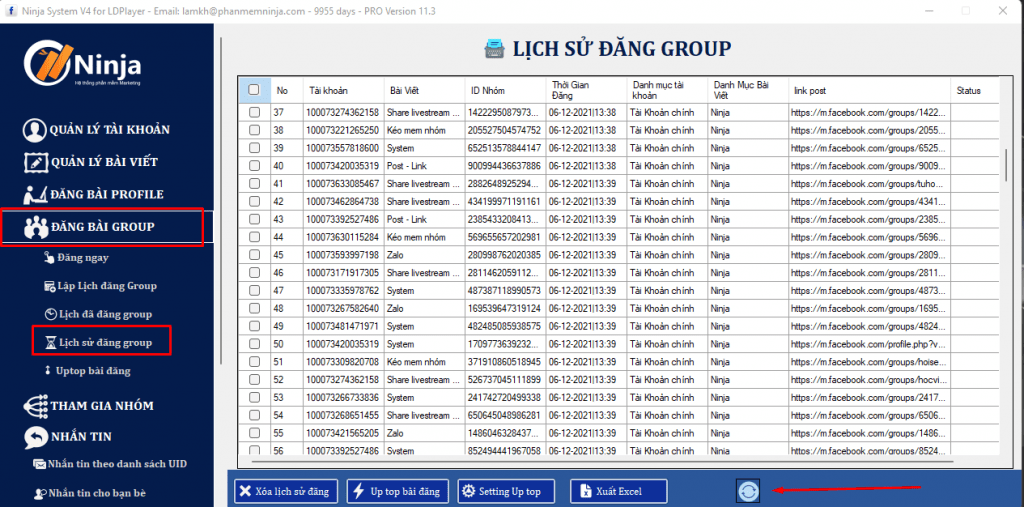 Trích xuất lịch sử