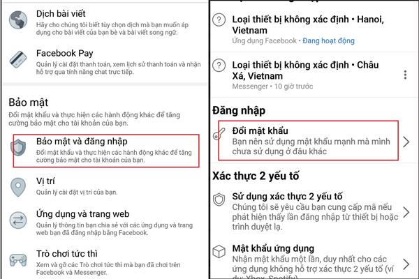 Đổi mật khẩu.