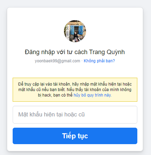 Nhấn tiếp tục