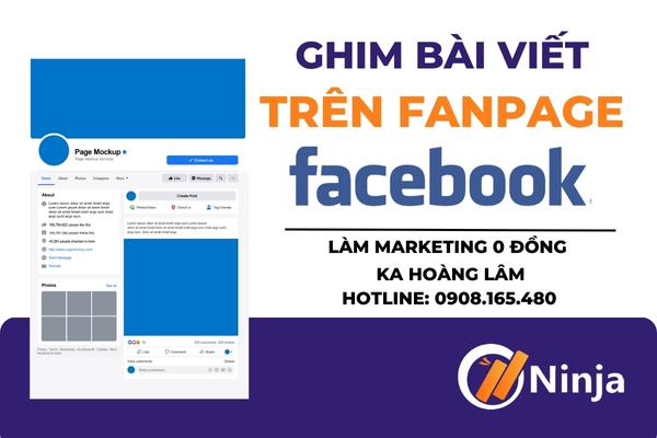 cách ghim bài viết trên page facebook