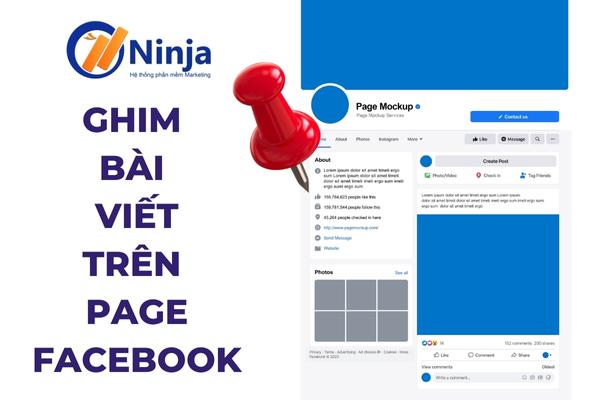 cách ghim bài viết trên page facebook