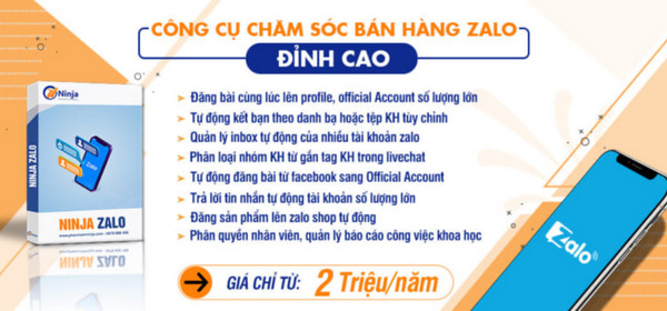 Phần mềm quản lý bán hàng Ninja Zalo