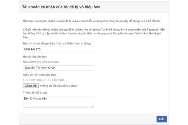 lấy lại facebook bị hack email