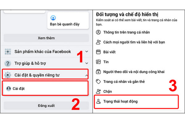 tắt trạng thái online trên facebook