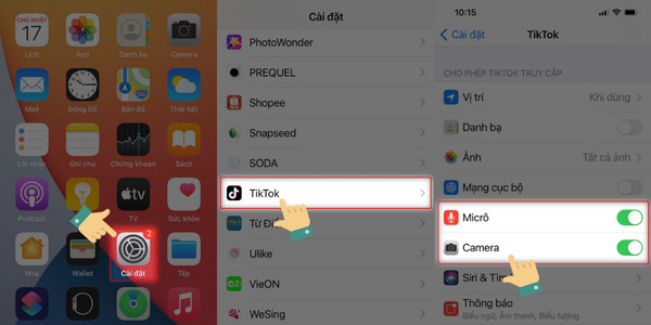 Cấp quyền cho TikTok