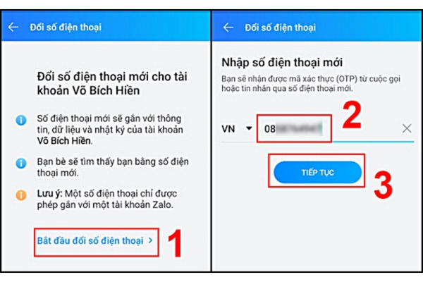 Chọn “TIẾP TỤC” để bắt đầu