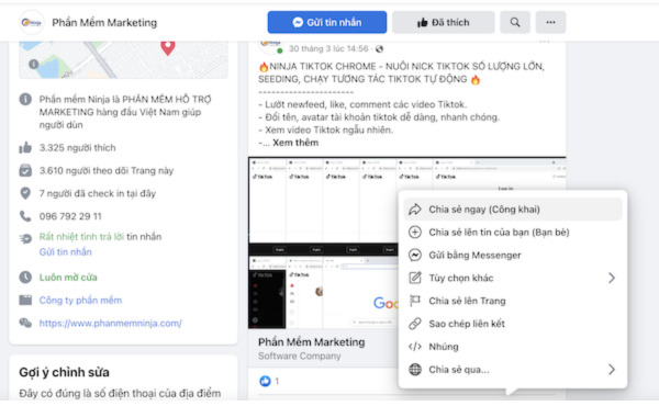 cách chia sẻ video trên facebook