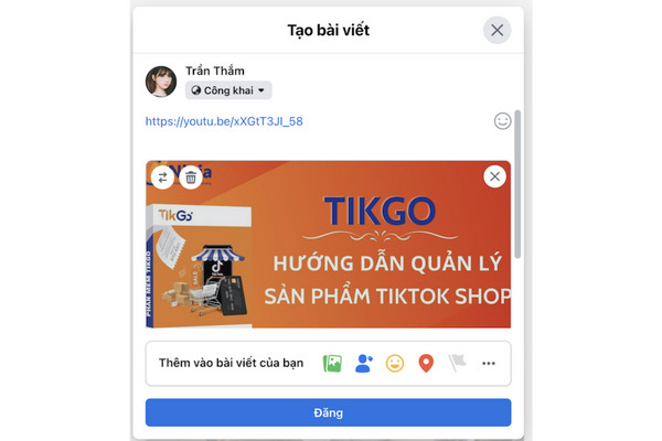 Cách chia sẻ video trên facebook từ đường dẫn URL