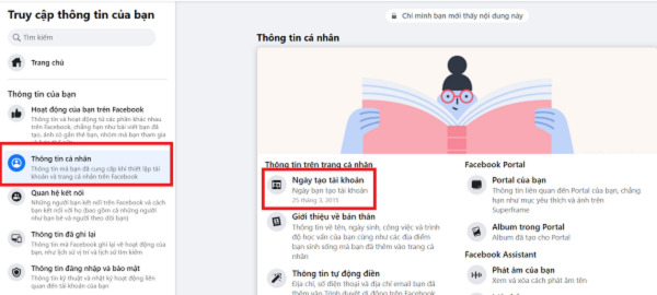 kiểm tra năm tạo nick facebook