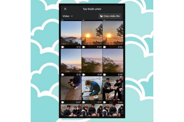 Chọn video mà bạn muốn đăng