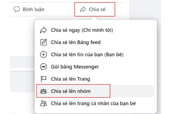 Chia sẻ lên nhóm