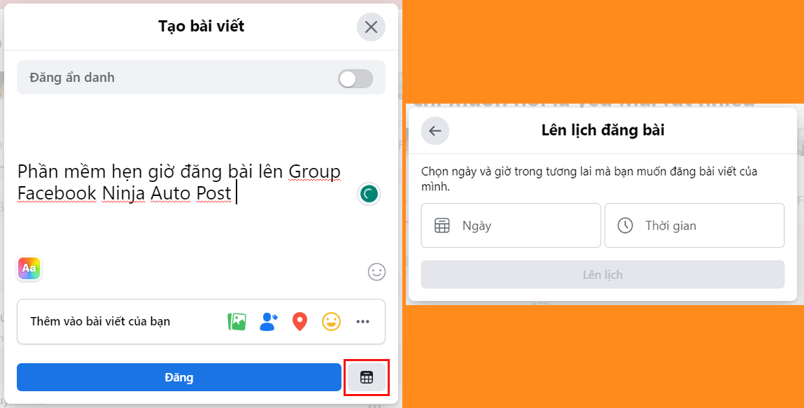 cách hẹn giờ đăng bài trên group facebook