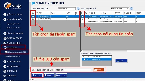 Tải tệp UID lên