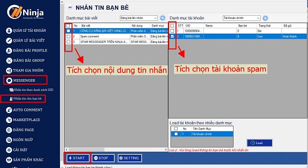 Nhắn tin cho bạn bè