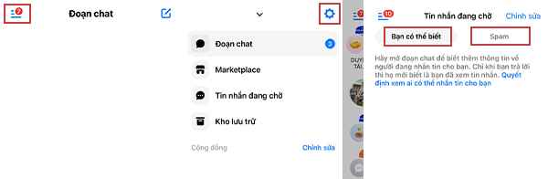 tin nhắn messenger đã gửi nhưng không nhận được