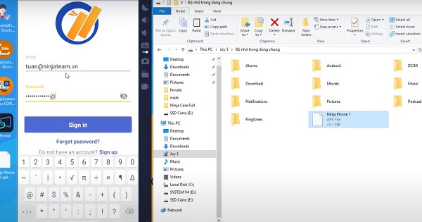 Tải và cài đặt phần mềm Ninja Phone
