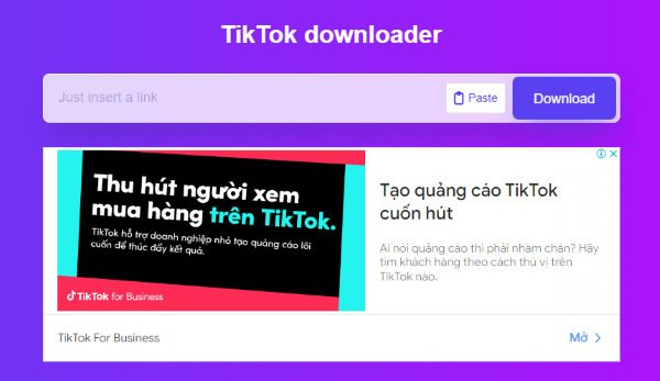 tải video tiktok không có nút lưu