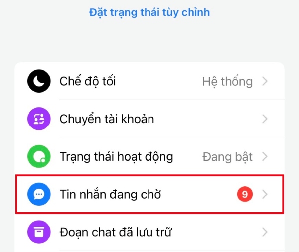 cách bỏ tin nhắn chờ trên messenger