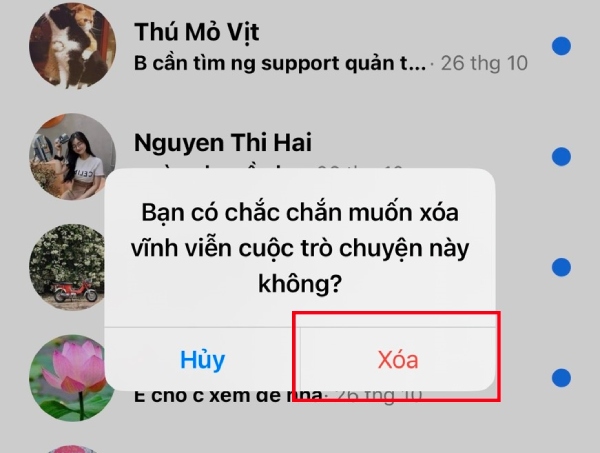 cách bỏ tin nhắn chờ trên messenger