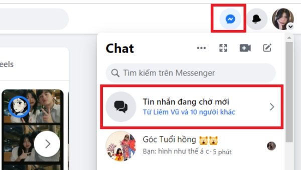 cách bỏ tin nhắn chờ trên messenger