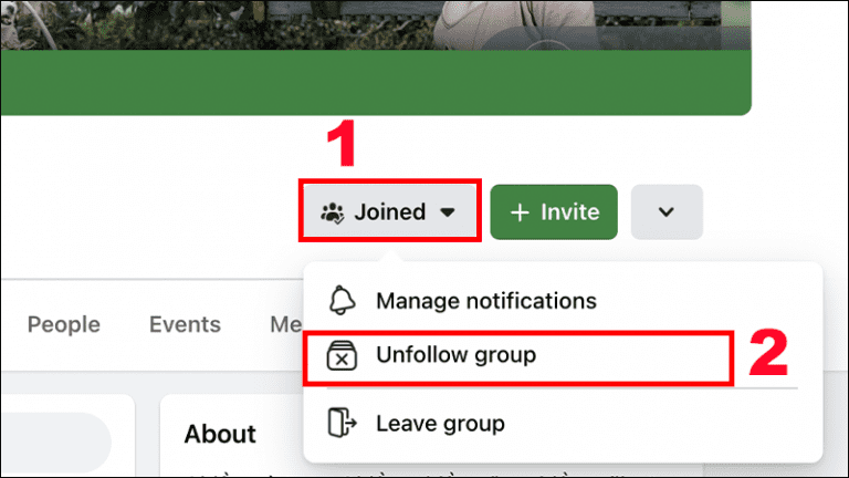 Unfollow group nhanh chóng