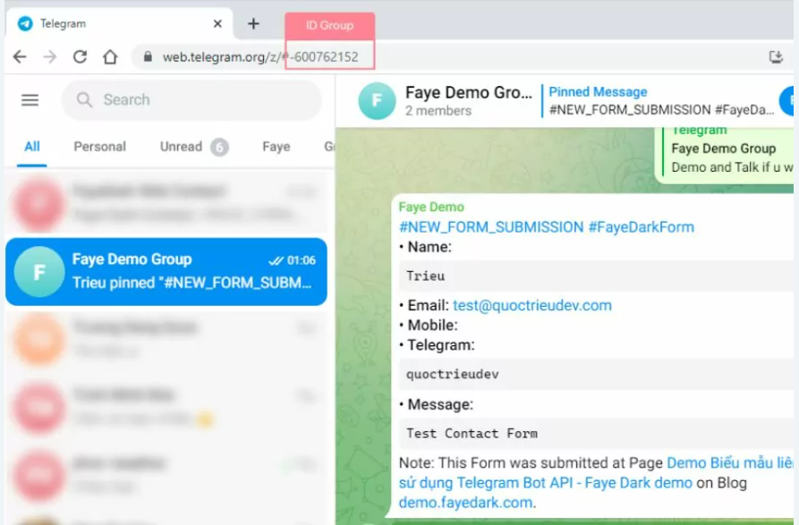 Cách lấy id telegram group