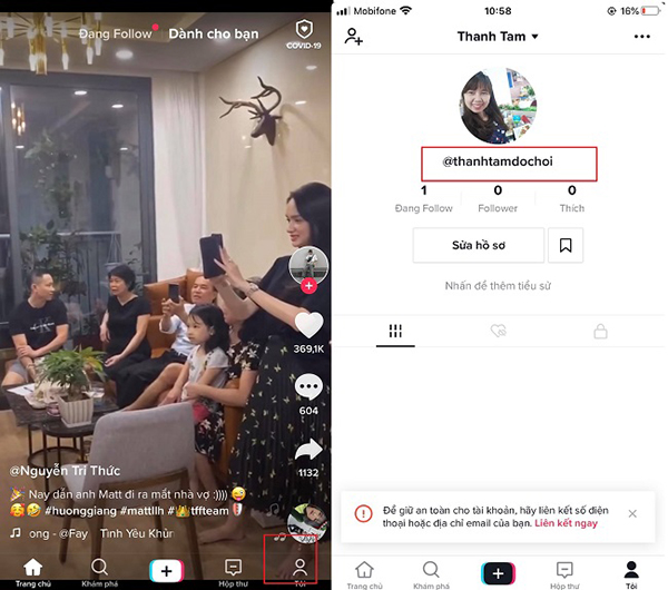 cách lấy lại tài khoản tiktok bằng id