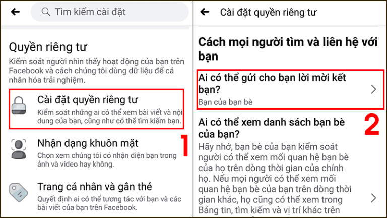 không thấy nút kết bạn trên facebook