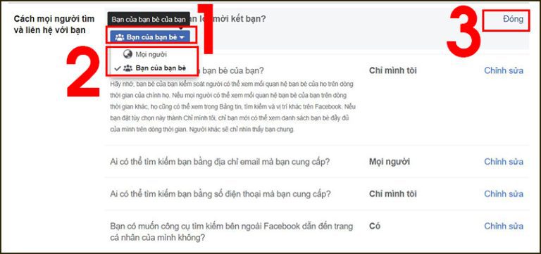 Cài đặt hiển thị nút kết bạn cho facebook