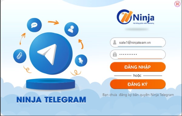 Tải và đăng nhập vào phần mềm Ninja Telegram