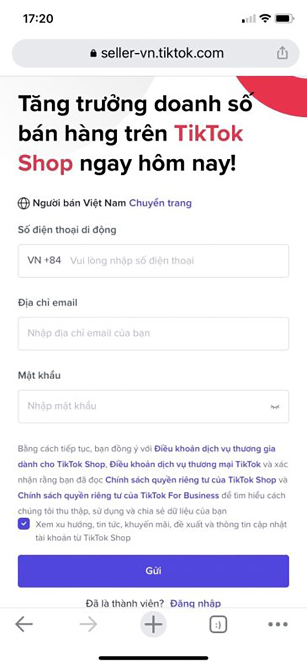 1 cmnd đăng ký được mấy tài khoản tiktok shop