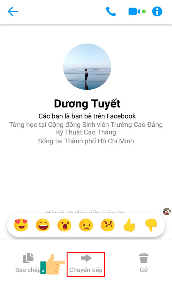 chuyển tiếp tin nhắn