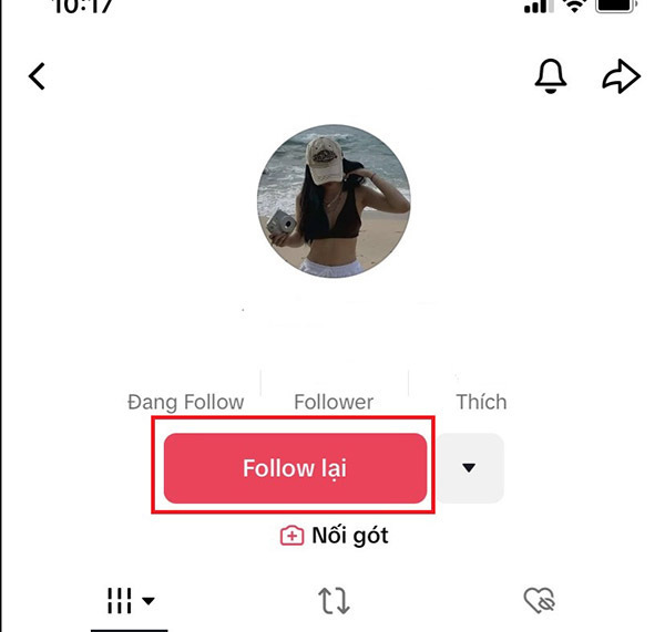 Nhấn Follow