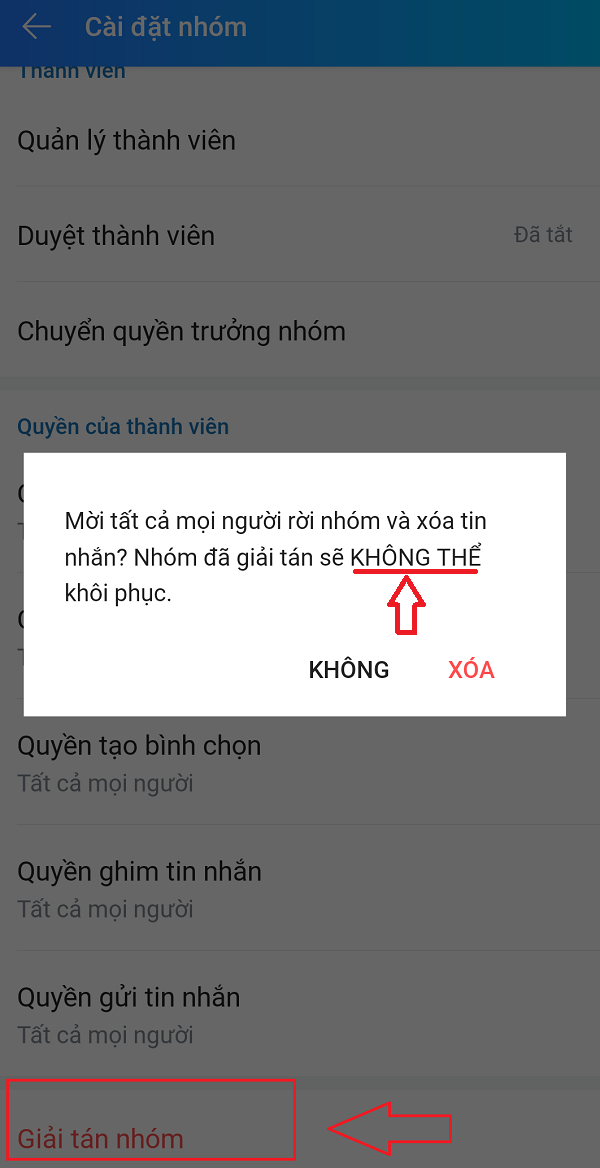 cách khôi phục nhóm zalo đã xóa