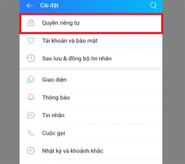 zalo hiện đã gửi