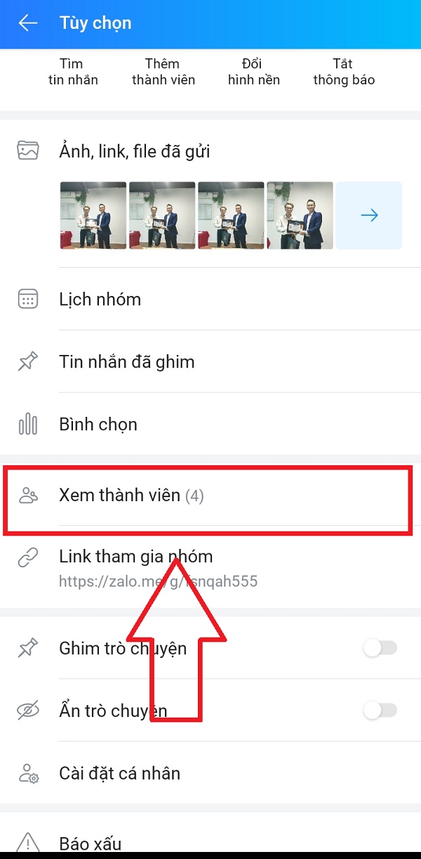 Xem thành viên