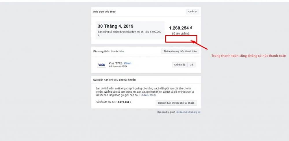 Hệ thống thanh toán quảng cáo gặp lỗi facebook trừ tiền quảng cáo sai