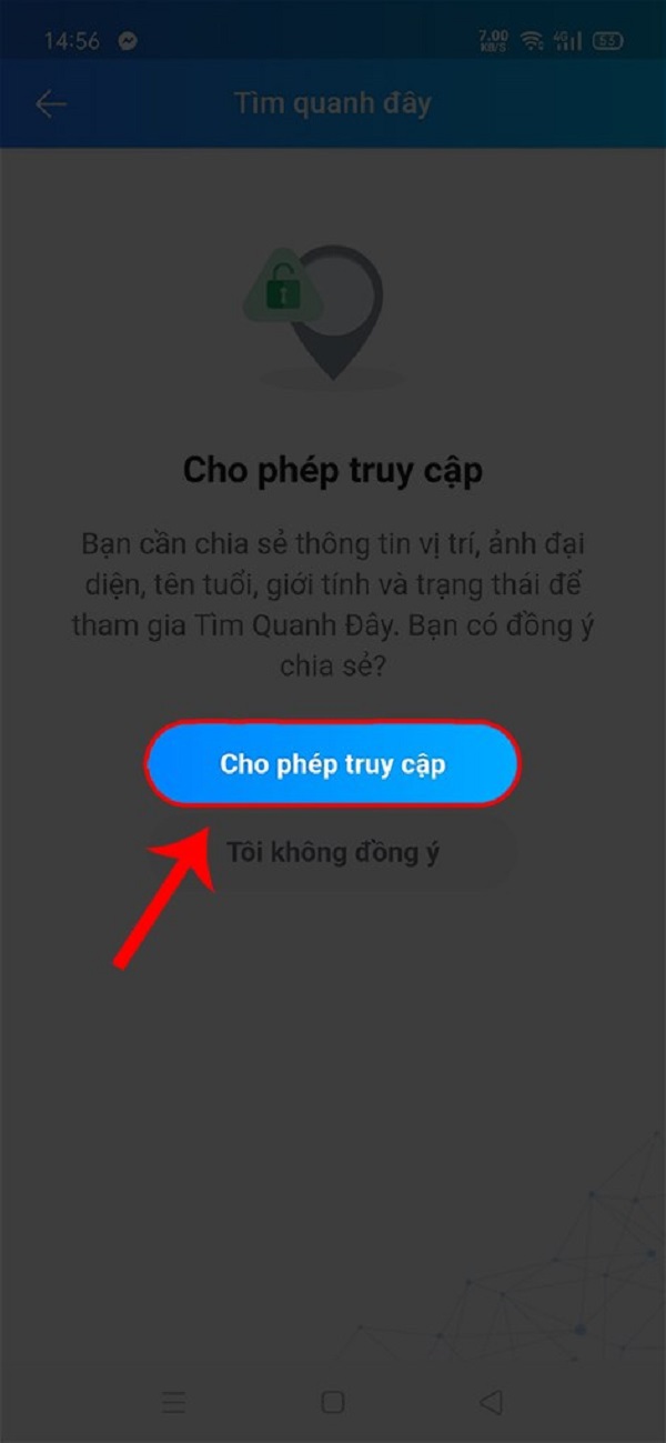 Nhấn Cho phép truy cập